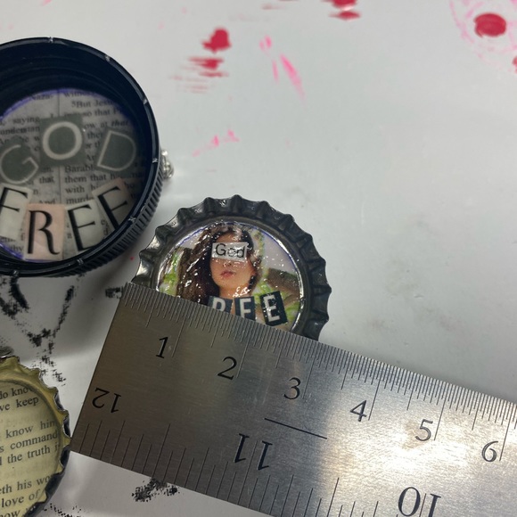 Bundle, “God Free” Pins (2) and Bible Verbiage Pendant (1) - Picture 2 of 5